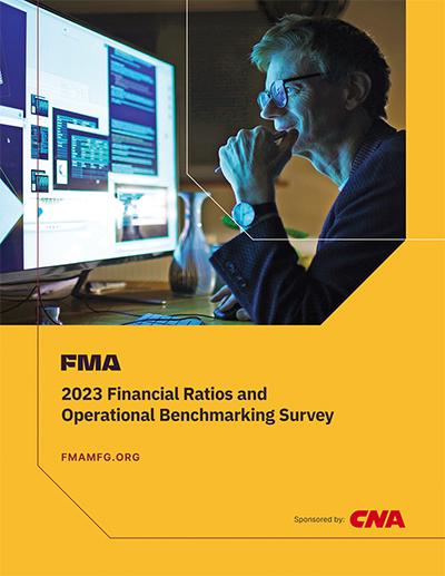 One happy person holding what is probably the financial ratios and operational benchmarking survey report