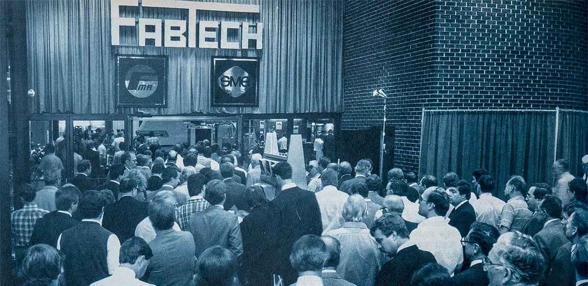 Crowd of Fabtech attendees on show floor